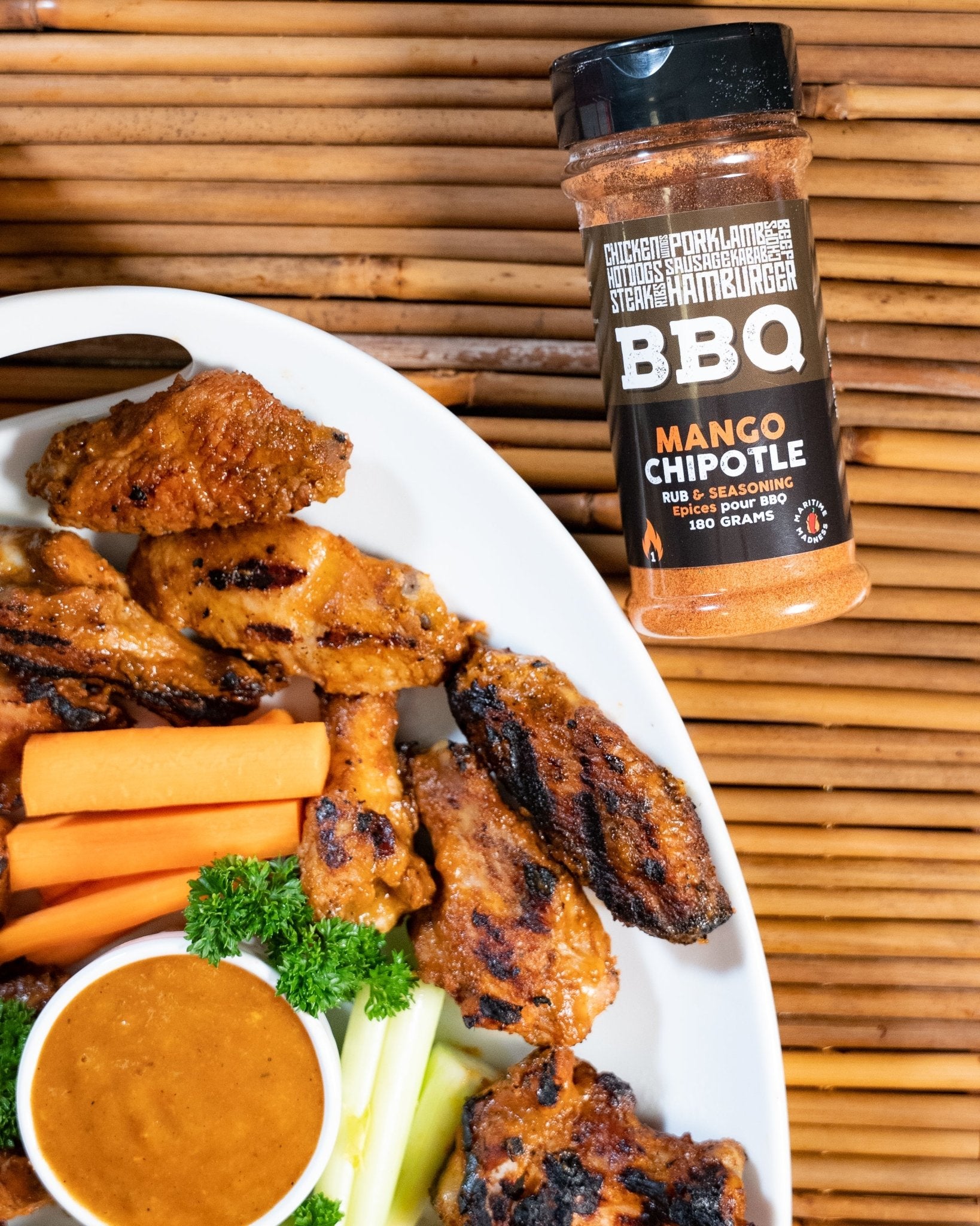 BBQ Mango Chipotle Chicken Wings - Maritime Madness