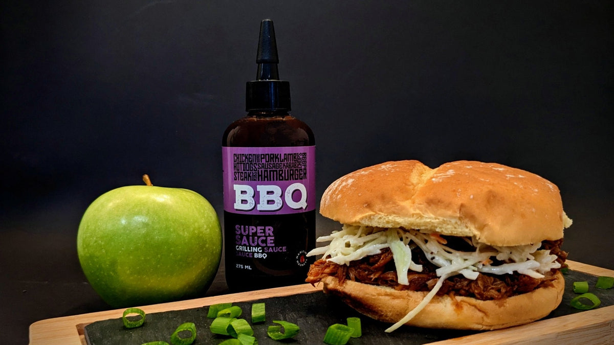 Super Sauce Pulled Pork Sandwich with Apple Coleslaw – Maritime Madness
