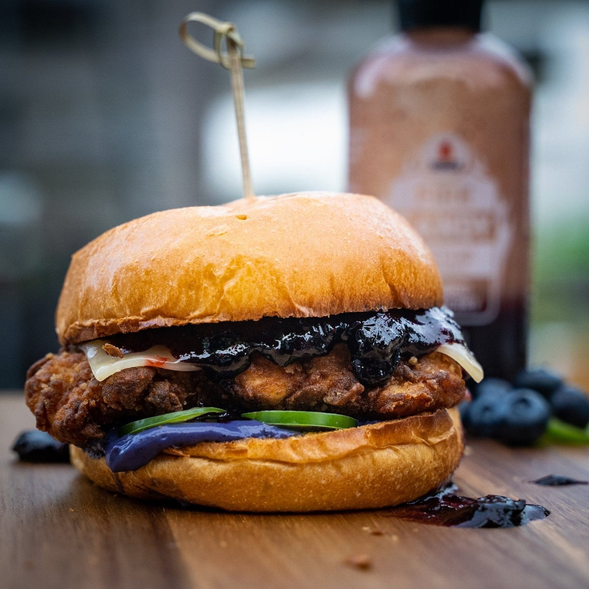 Sweet and Spicy Blueberry Chicken Burger – Maritime Madness
