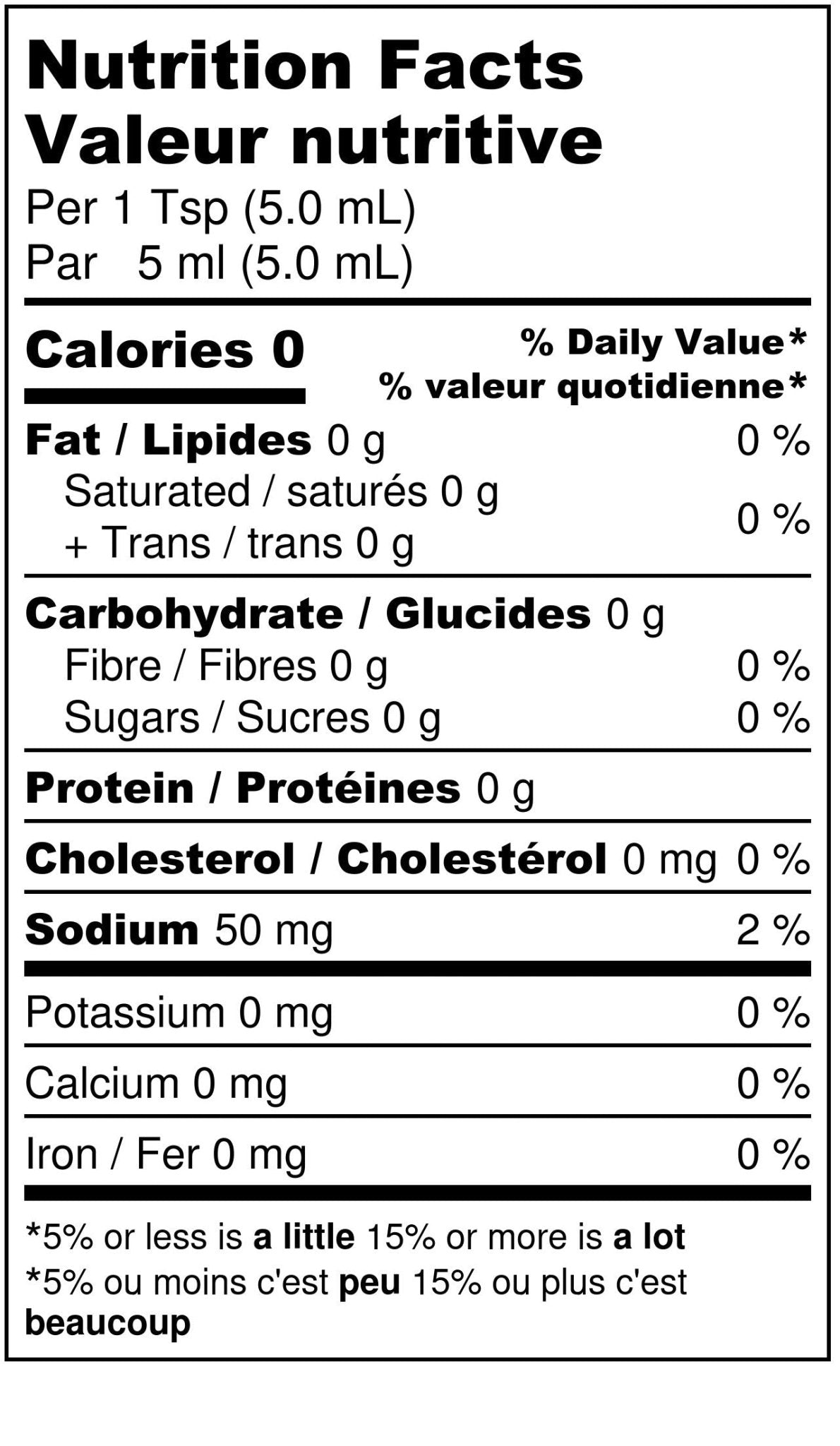 2L Fan Size Hop Sauce - Nutrition Facts - Maritime Madness