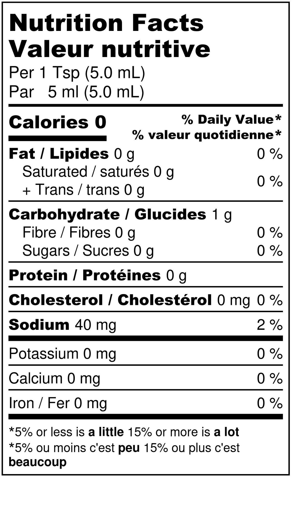 275mL NFLD Screech Hot Sauce - Nutrition Facts - Maritime Madness