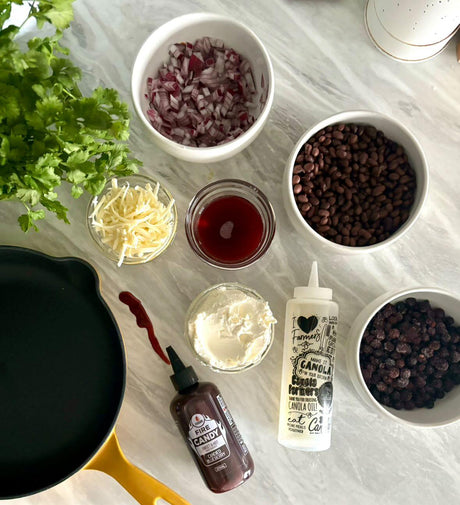 Cheesy Black Bean & Blueberry Hot Dip