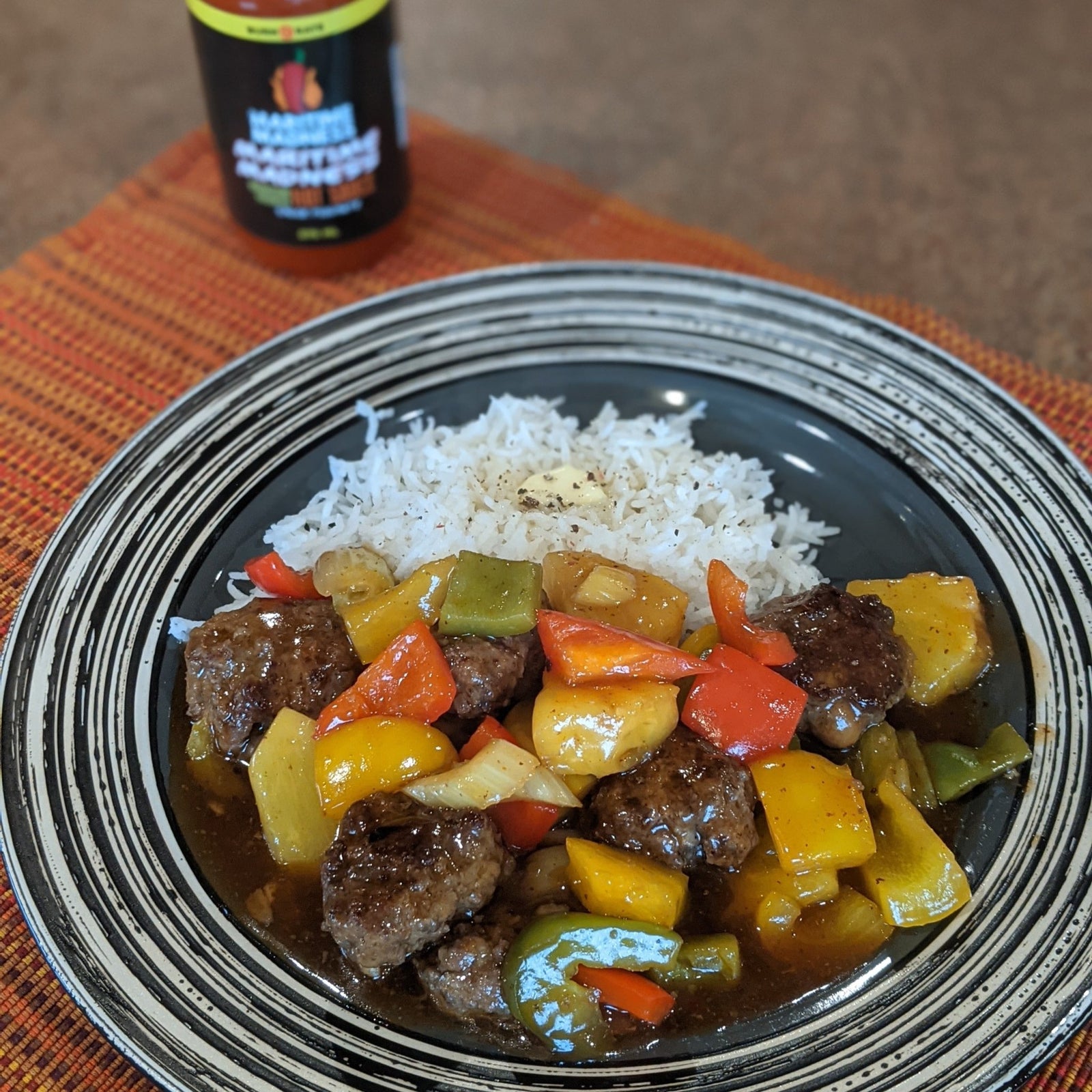 Hawaiian Meatballs and Rice - Maritime Madness