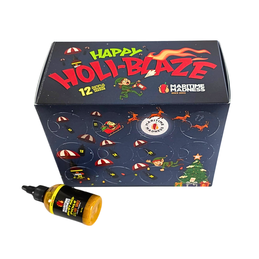 Hot Sauce Advent Calendar 12 Bottles - Maritime Madness