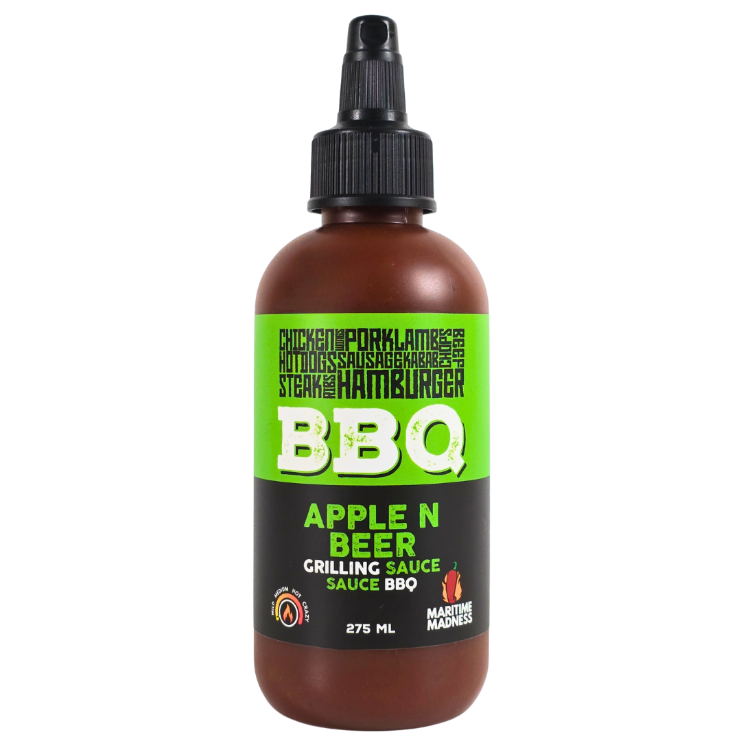 275mL Apple N' Beer BBQ Sauce - Unique Hop Flavor Maritime Madness 275mL Apple N' Beer BBQ Sauce - Unique Hop Flavor Maritime Madness