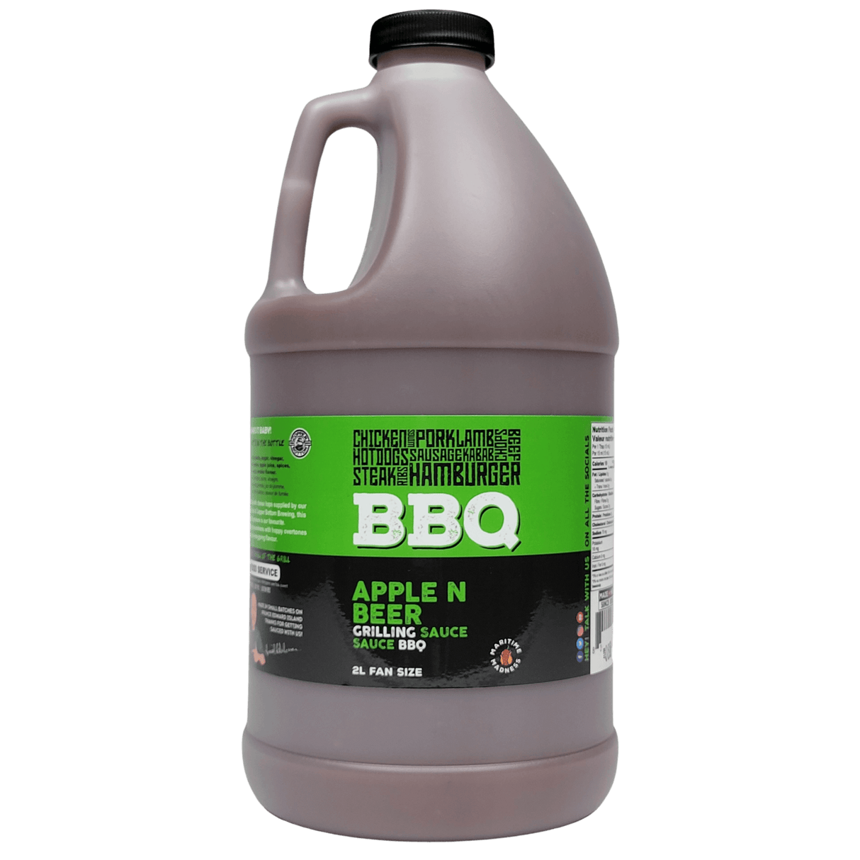 2L Fan Size Apple N' Beer BBQ Sauce