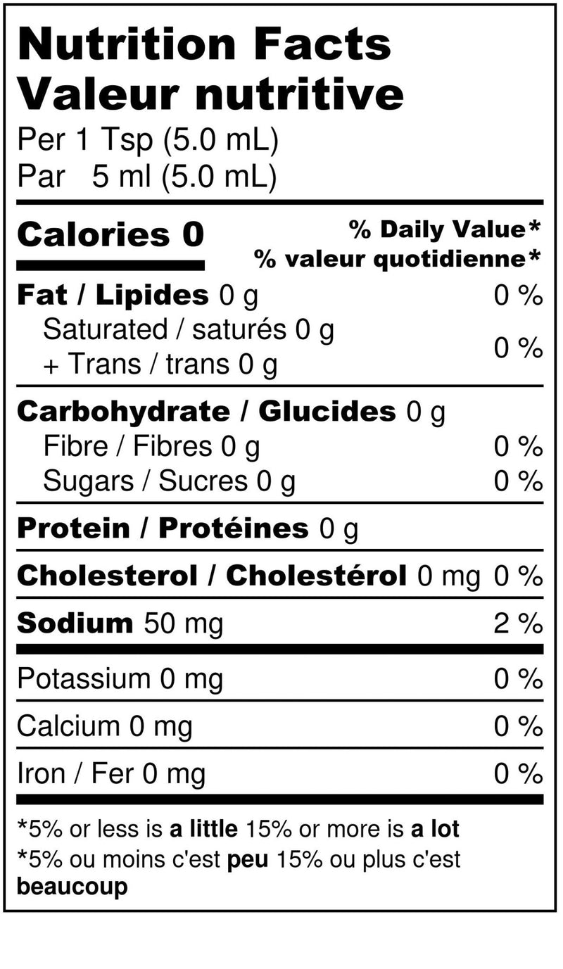 2L Fan Size Garlic Goodness - Nutrition Facts - Maritime Madness