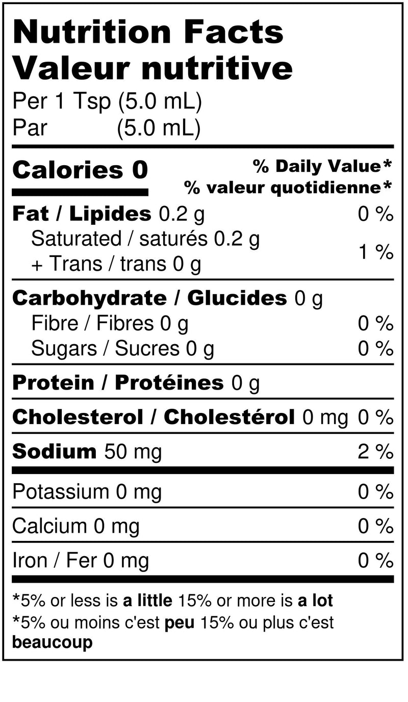 275ml Wicked Buffalo Hot Sauce - Nutrition Facts - Maritime Madness